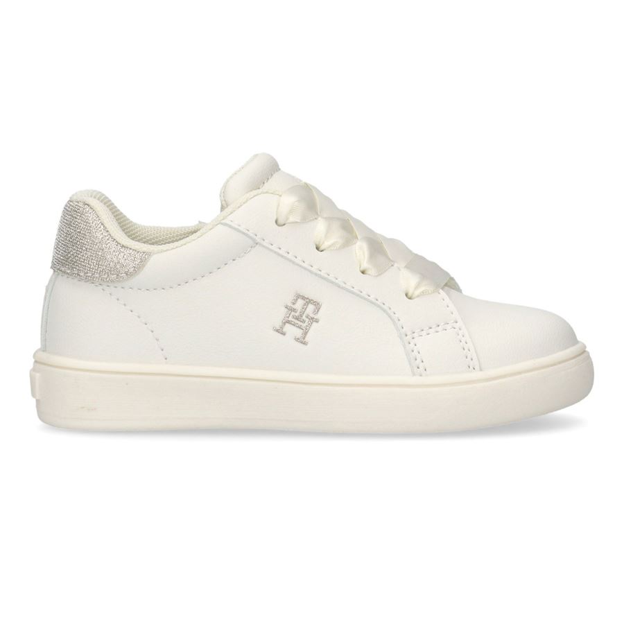 Sneakers platform con monogramma TH dorato da bambina Tommy Hilfiger | T1A9337281439X024
